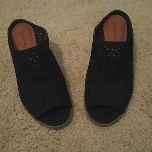 Lucky open-toed mules